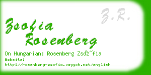 zsofia rosenberg business card